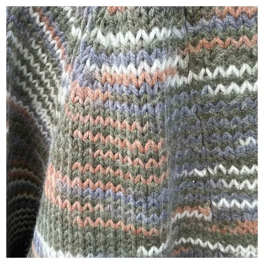 Vintage Aztec size 2X button front handmade cardigan. No TAGs see measurements